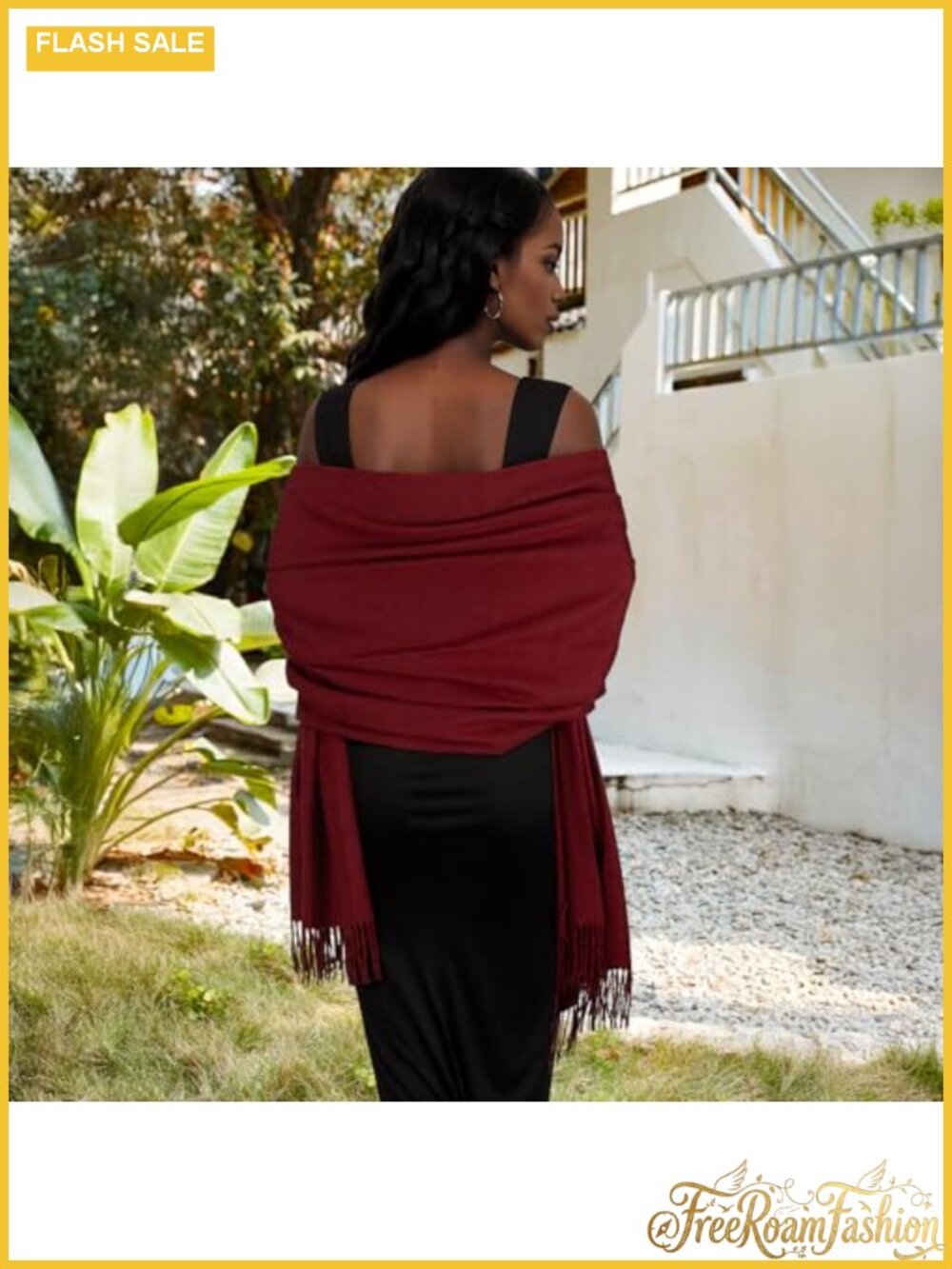 Womens Pashmina Scarf Shawl Wrap Soft Warm Fringe Wedding Guest